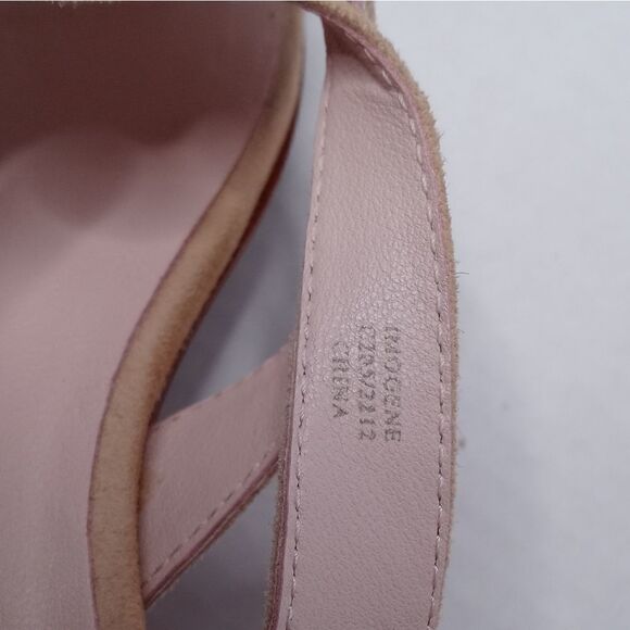 Taryn Rose Imogene Suede Beige Thong Sandal - Picture 4 of 5